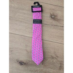 Lauren Ralph Lauren Silk Blend Sailboat Necktie - Pink Blue